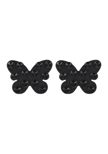 Goldenqian Güçlü Çift Taraflı Vantuz Telefon Tutucu Standı İphone 16 Samsung Xiaomi Evrensel Kaymaz Silikon Emme Braketi Black 2pcs Black 2pcs