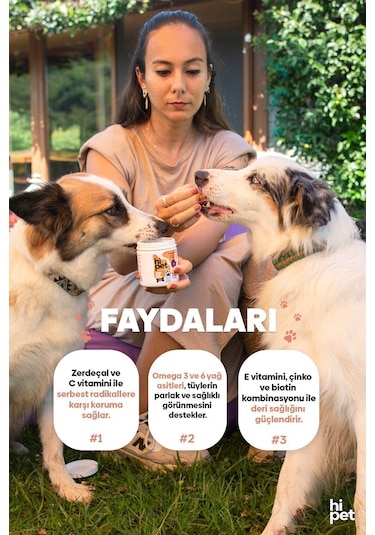 HiPet Deri ve Tüy Güçlendirici Çiğnenebilir Tablet