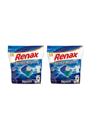 Renax Çamaşır Kapsülü 30 Yıkama Beyazlar X 2 Adet