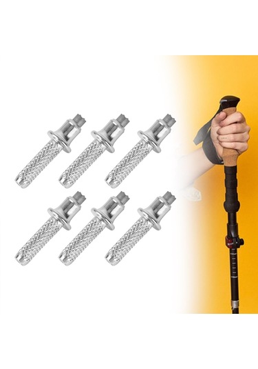 Dolıty 6x Yürüyüş Kutup Ucu Tırmanma Aksesuarları, Seyahat Gümüş