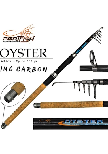 Portfish Oyster Teleskopik Carbon Olta Kamışı 300 Cm 100 Gr 1 Adet