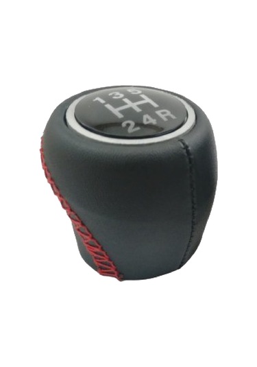 Linea Kırmızı Deri Vites Topuzu Vites Körüğü Takım Siyah