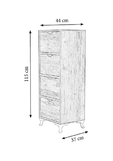 Mobilya Sarayı Ahşap Çekmeceli Kiler Dolabı (517484447)