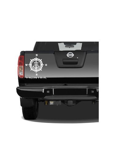 30 X 30 cm - Gemi Çapası Pusula Off Road Karavan Sticker