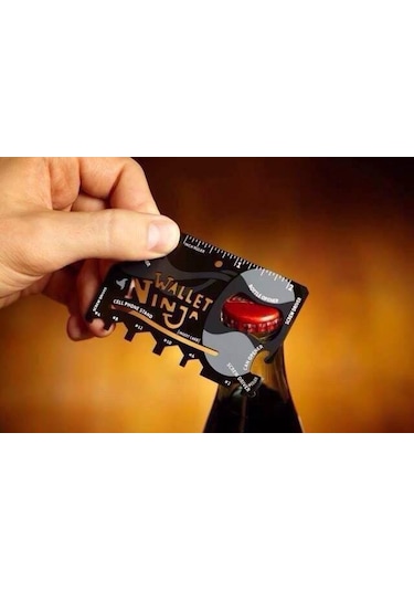 Ninja Wallet Ninja Kamp Çakısı 18 İn1 Multi Tool Kit Survival Kit Çok Renkli