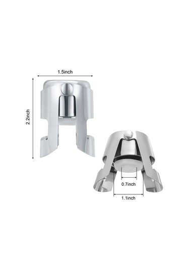 Konesam Pirinç Kapaklı Paslanmaz Çelik Şampanya Şişe Muhafaza Tıkanıklığı - Vakumlu Korumalı, Parlak Renkli 1 Adet