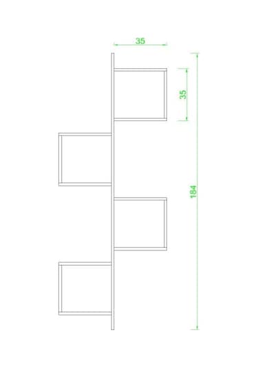 Rafkestir Meridyen Duvar Raf Seti Sacramento ( Mat )