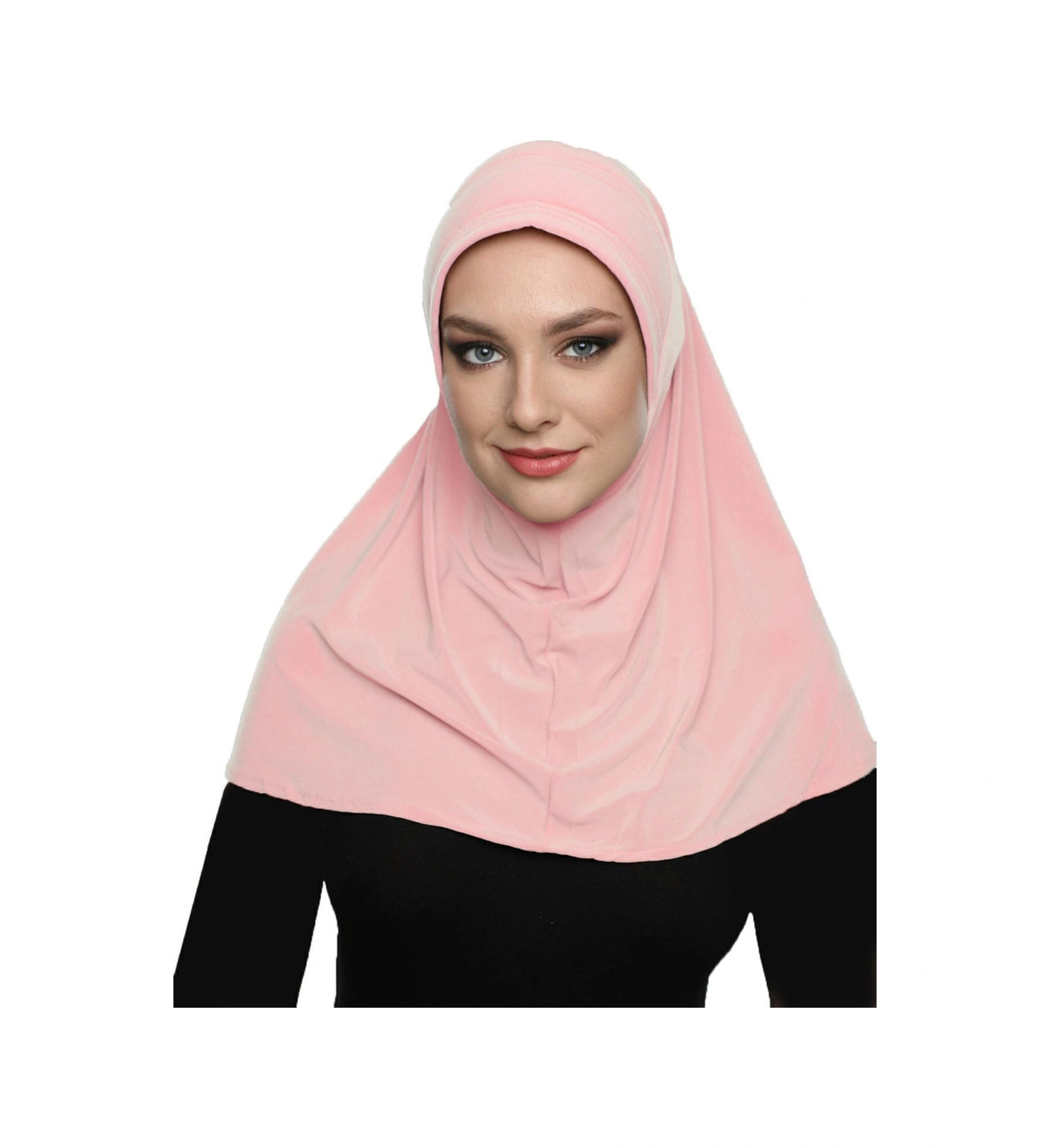 Takmatik Sade Pudra Hazır Türban Tesettür Havuz Bonesi Namaz Örtüsü Pudra