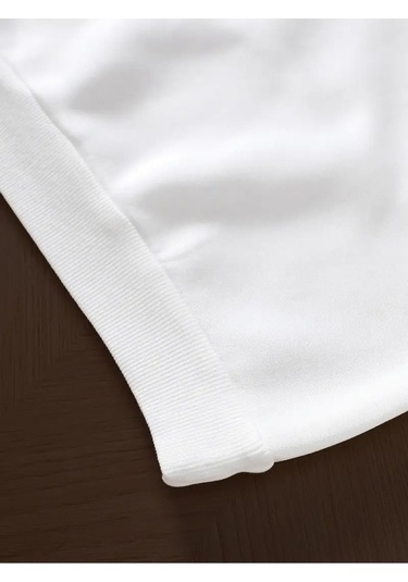 Kışlık Kapüşonlu Sweatshirt, Çocuk New York Manhattan Baskılı BEYAZ