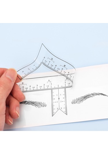 Wezone 10 Adet Tek Kullandırımlık Göz Kaşı Şablonu - Pvc Beyaz Ölçekli Tasarım Aracı, Profesyonel Ve Başlangıçcılar İçin Simetrik Kaş Çizimi Yardımcı Aleti