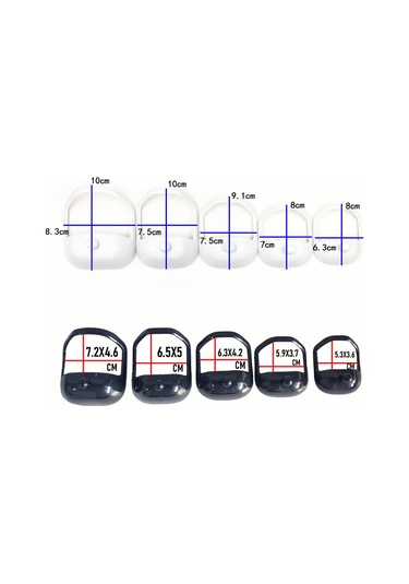 Sakal Şekillendirme Şablonu 5 Parçalı Sakal Şekillendirme Şablonu Siyah - Beyaz