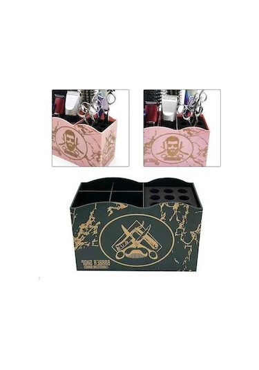 Novahub Yeşil Kuaförlük Alet Saklama Kutusu Çıkarılabilir Tuvalet Masası Saç Klipleri Organizatör Makas İçin 20 x 12 CM