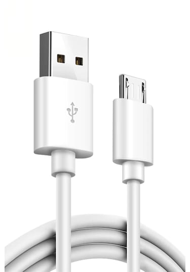 Abatech Micro-usb & Usb-a Data Ve Şarj Kablosu Beyaz