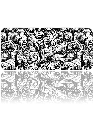 İlyuka Mousepad 90x40cm Büyük Boy Xxl Black And White Abstract
