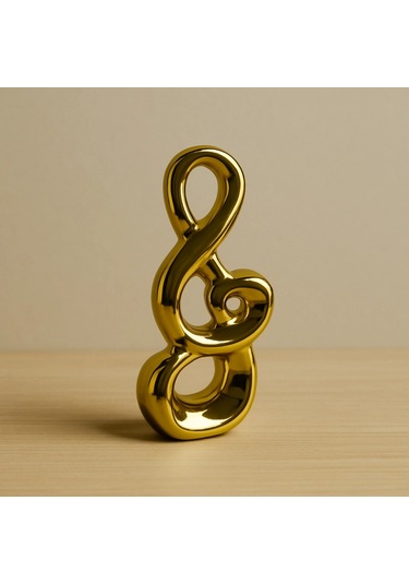 Gold Nota Dekoratif Seramik Obje 17x7