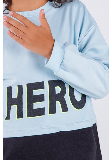 Erkek Çocuk Hero Baskılı Örme Basic Eşofman Takımı 001