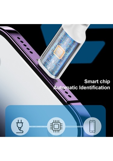 Wekome Wdc-01 Gelgit Enerji Serisi 2.4a Usb'den 8 Pin'e Pvc Veri Kablosu, Uzunluk: 1m Siyah