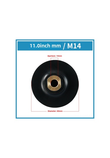Mufunye Esnek Kauçuk Uçlu Taş İşleme Fırçası, M14 Delikli 3 İnç 8 Cm Otomatik Yapışkan Diskli Köşe Fırçası Zımpara Levhası