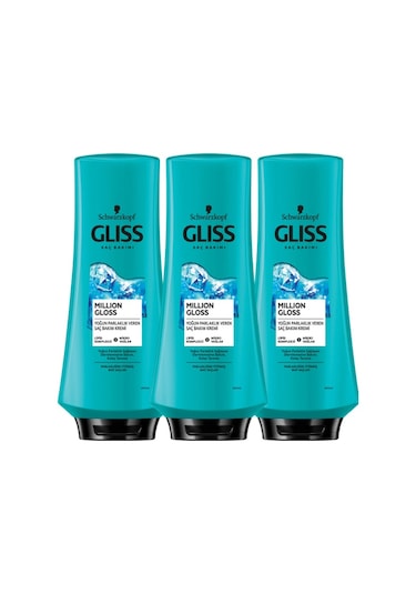 Schwarzkopf Gliss Million Gloss Saç Bakım Kremi 3 x 360 ML