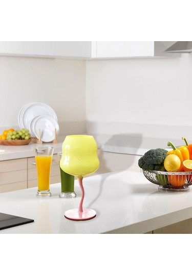 Suntek Magideal Şarap Kadehi Benzersiz İçme Bardağı Martini Sarı