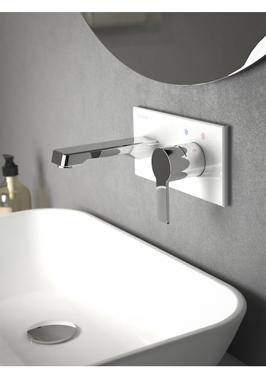 Teska Quasar Krom Ankastre Lavabo Bataryası