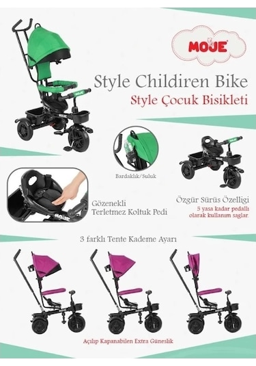Moje Style Sarı Bebek Bisikleti Sarı