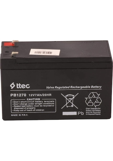 Ttec 12v 7ah Kuru Akü