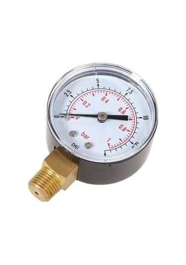 Besthome1 50mm Su Basınç Göstergesi - 0-15psi / 0-1bar, 1/4 Npt, Havuz Filtre Basınç Ölçer