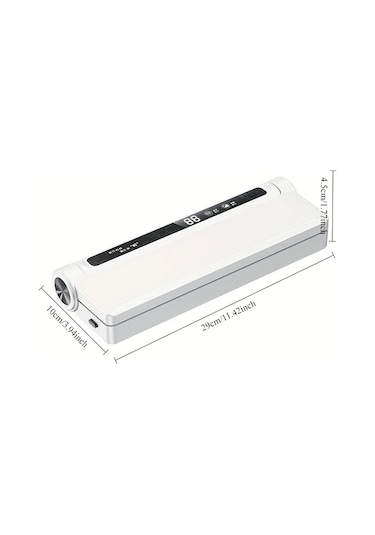 Honeybeeshop Beyaz Gıda Koruma Kompakt Otomatik Vakum Kapama Makinesi Kucuk Ev Kullanimi Guclu Emis Teknolojisi Taze Kalma