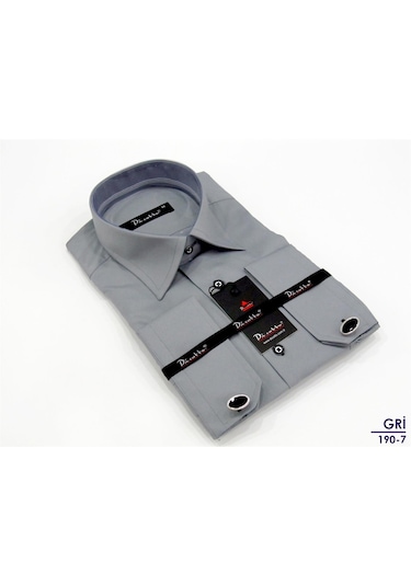 Dicotto Klasik Kesim Micro Kumaş Kol Düğmeli Erkek Gömlek 17 Renk Beyaz