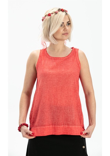 Kolsuz Poplin Zeyno Bluz Mercan Mrcn Mercan