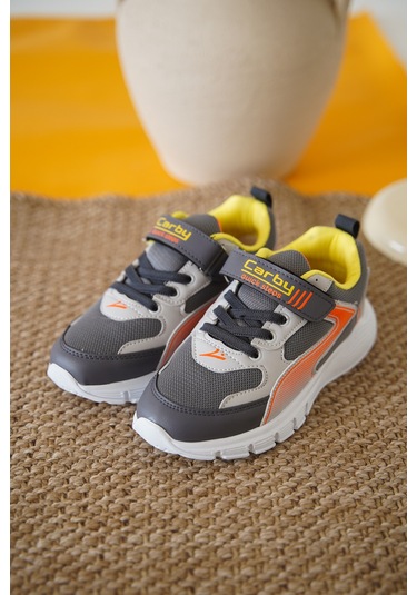 Daxtors D0132 Cırtlı Çocuk Unisex Sneaker Spor Ayakkabı Gri