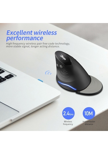 Hallow Zelotes F-17 3 Seviyeli Dpı Kablosuz Dikey Optik Mouse