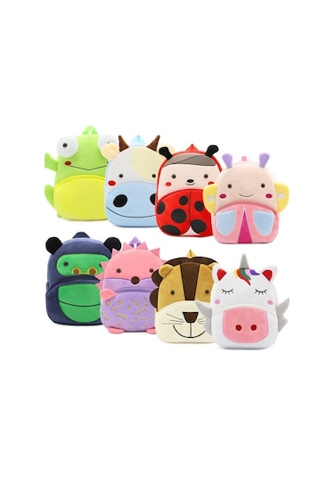 Hayvanat Bahçesi Serisi Peluş Çocuk Okul Çantası Tüylü Köpek Bjro6b Diğer