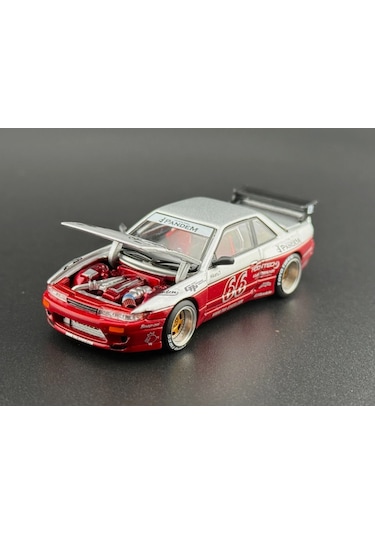 Pop Race Pandem Silvia S13 Moontech Red 258 1/64