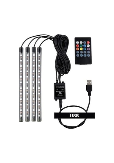 Eraks Usb Girişli 12 Led Ayak Altı Led Sese Duyarlı Kumandalı