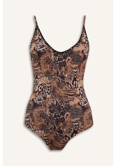 Defacto Regular Fit Leopar Desenli Mayo-fall İn Love E3901ax25smbk81 Siyah