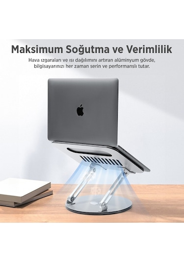 Juo 360 Dönebilen Yükseklik Ayarlı Metal Notebook Laptop Standı