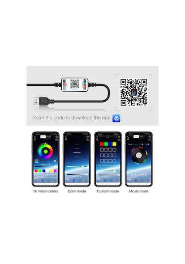 Vkemall Rgb Renkli Bakır Işık Zinciri, 20 Metre Uzunlukta, Dekoratif Aydınlatma Diğer