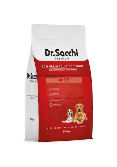 Dr. Sacchi Premium Natural Beef Sığır Etli Yetişkin Köpek Maması 2 KG