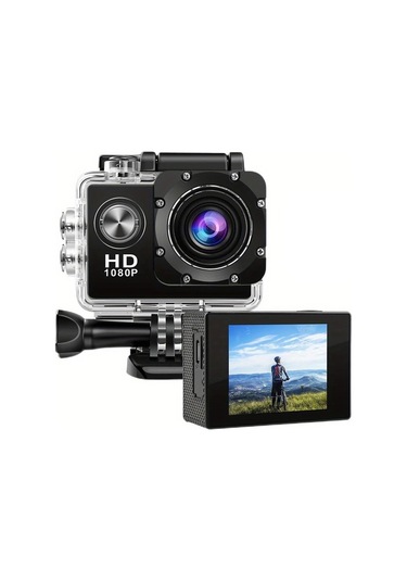 Dashanshop Ourlife 12mp Hd 1080p Aksiyon Kamerası Black 2 Lcd Ekran 140 Geniş Açı 400mah Pil Bisiklet Yüzme Hiking