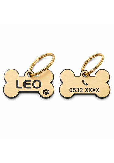 Köpek Künyesi İsme Özel Altın
