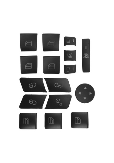 Besthome1 16 Adet Araba Kapı Koltuğu Hafıza Kilidi Cam Kapağı, Pencere Açma Düğmesi