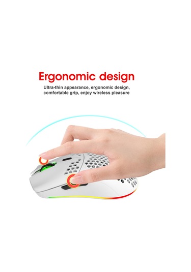 Jms T66 RGB 2.4G Şarjlı Kablosuz Oyun Mouse