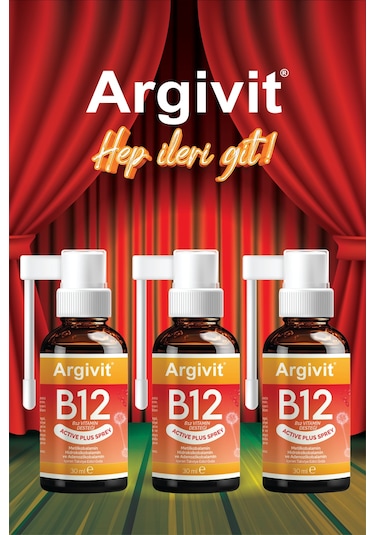 Argivit Active Plus B12 Vitamin Sprey 3 x 30 ML