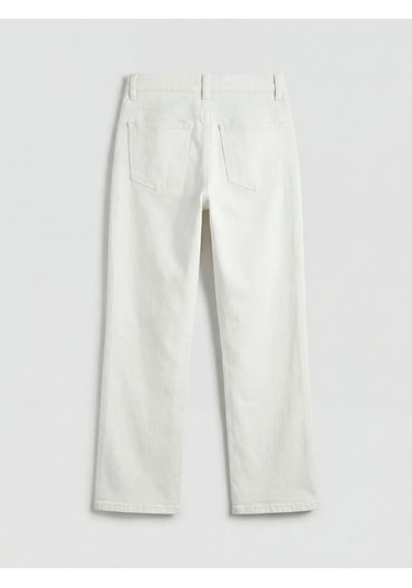 Lc Waikiki Beyaz Straight Fit Kadın Jean Pantolon