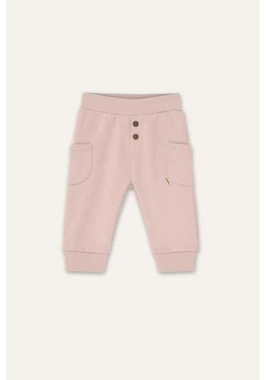 Mininio Unisex Bebek Organik İkili Takım - Pudra Pudra