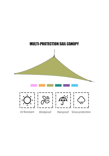 Maiyame 3x3x3m Mavi Dış Mekan Gölge Tenteği - 210t Poliester, Su Geçirmez, Rüzgar Ve Güneş Koruyucu, Çadır Bahçe Teras Kullanıma Uygun Mavi