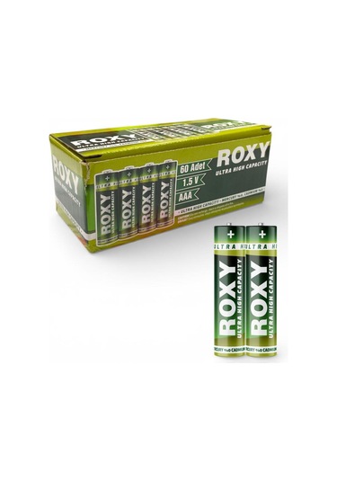 Roxy Aaa Pvc Kılıflı Çinko Karbon Pil - 60 Adet