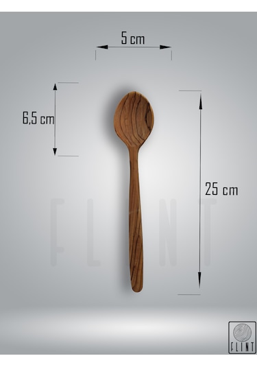 Zeytin Ahşap Tahta Kaşık 2'li Set Tahta Yemek Servis Mutfak Seti